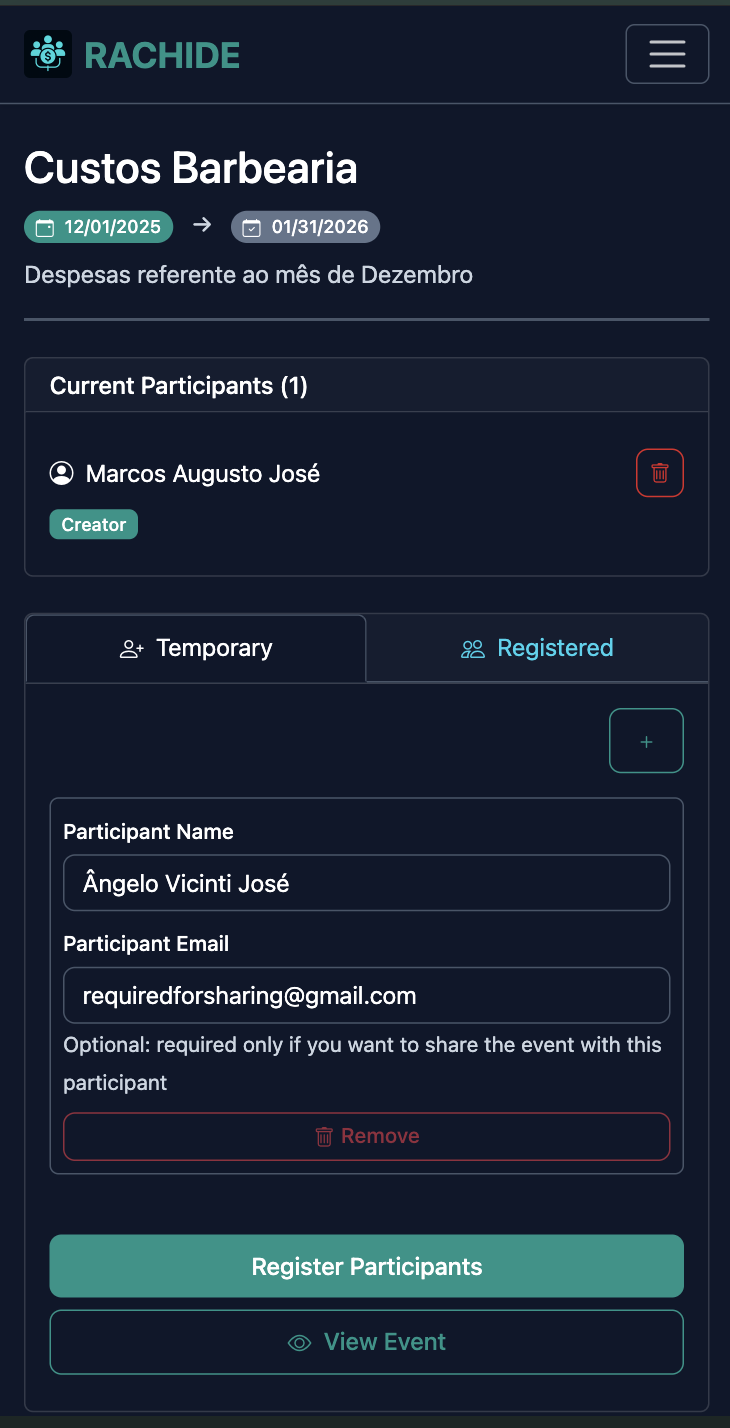 Add participants screenshot