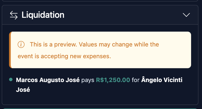 Liquidation suggestions screenshot